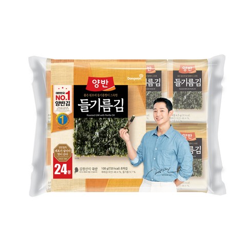 김 - 동원 양반 들기름 도시락김, 4.5g, 24개
