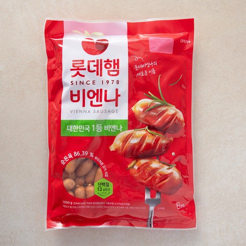 롯데햄 롯데비엔나 소시지, 1kg, 1개