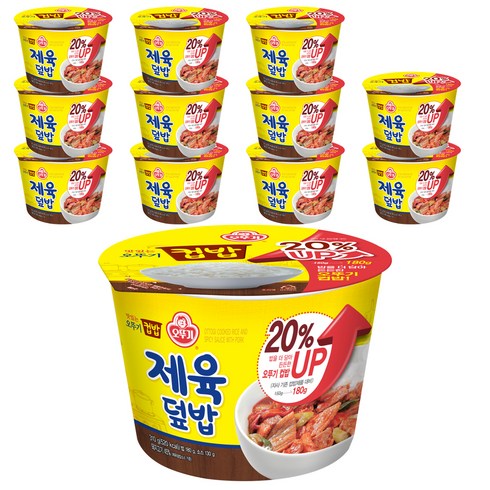 오뚜기 맛있는 컵밥 제육덮밥, 310g, 12개