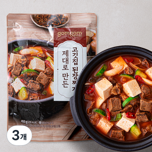 된장찌개밀키트 - 곰곰 제대로 만든 고깃집 된장찌개, 450g, 3개