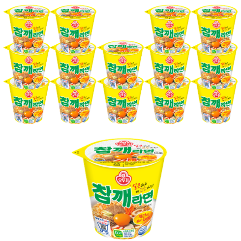 오뚜기 참깨라면 컵 65g, 15개