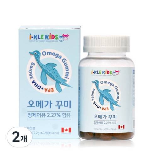 아이클키즈 오메가 꾸미 132g, 60정, 2개