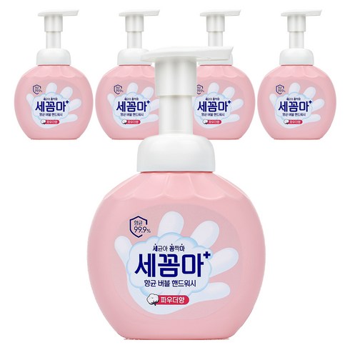 세꼼마 - 온더바디 세꼼마 항균 버블 핸드워시 파우더향, 250ml, 5개