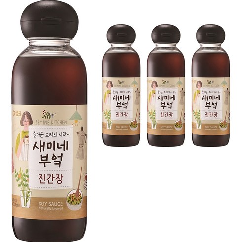 샘표 새미네부엌 진간장, 450ml, 4개