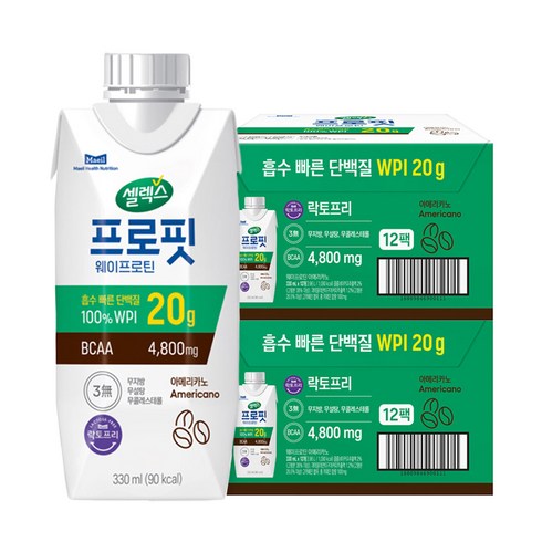 셀렉스 프로핏 웨이프로틴 아메리카노, 24개, 330ml