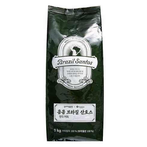 커피원두 - 곰곰 브라질 산토스, 1kg, 1개, 홀빈(분쇄안함)