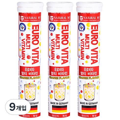 내츄럴365 유로비타 멀티 비타민, 20정, 9개