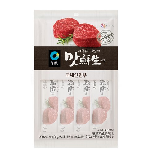 산들애 - 청정원 맛선생 한우 (스틱), 80g, 1개