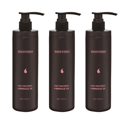 모레모 헤어트리트먼트 미라클 2X, 480ml, 3개