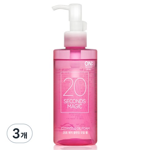 오일투폼 - 온더바디 20초 매직 클렌징 오일 폼, 200ml, 3개