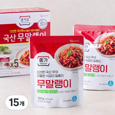 종가 무말랭이, 120g, 15개