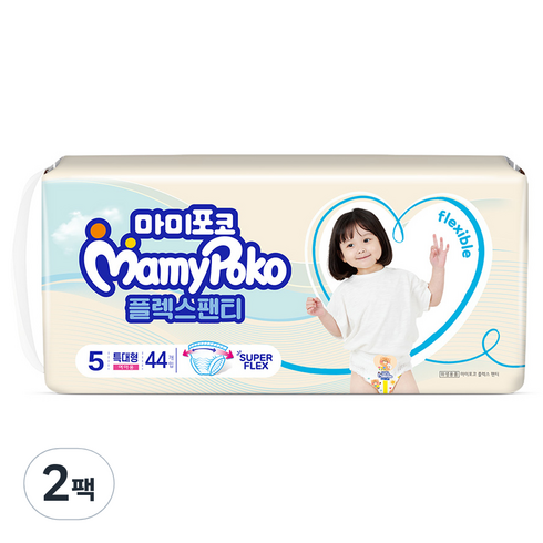 마미포코 플렉스 팬티 여아용, 5단계, 264매