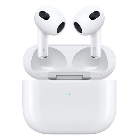 Apple 2022 에어팟 3세대 유선 충전 블루투스 이어폰, 화이트, MPNY3KH/A