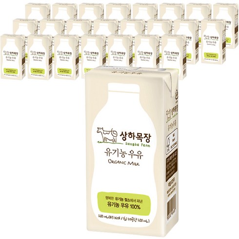 2023년 가성비 최고 유기농우유 - 상하목장 유기농 우유, 200ml, 24개