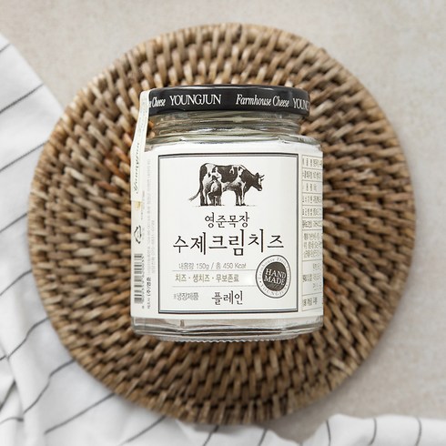 수제크림치즈 - 영준목장 수제크림치즈 플레인, 150g, 1개