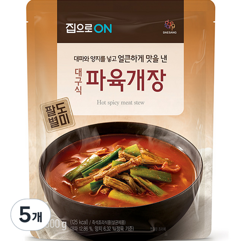 집으로온 대구식 파육개장, 500g, 5개