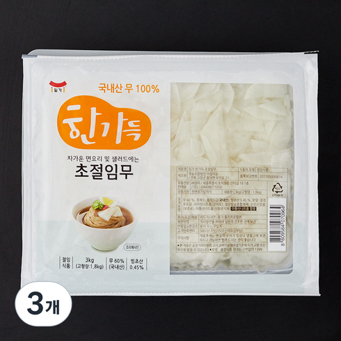 초절임무 - 일가 한가득 초절임무, 3kg, 3개