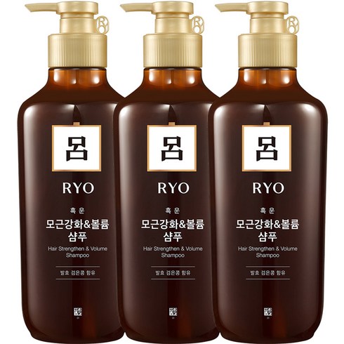 려 흑운 모근강화 볼륨케어 샴푸, 3개, 550ml