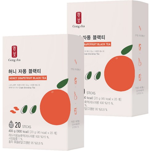 공차 허니자몽블랙티, 20g, 20개입, 2개