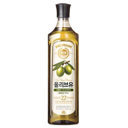 해표 압착 올리브유, 900ml, 1개