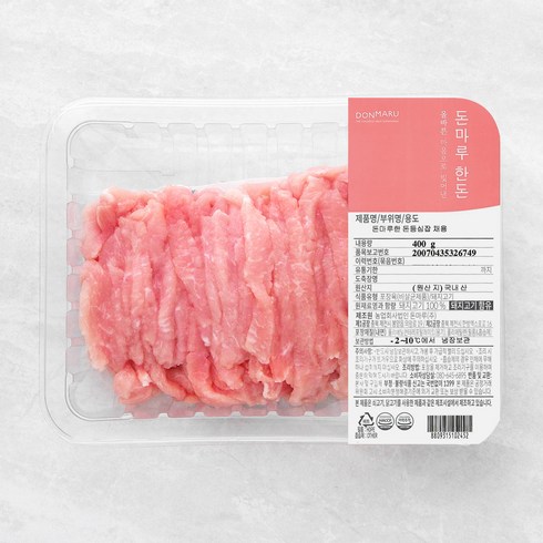 돈마루 한돈 등심 잡채용 (냉장), 400g, 1개