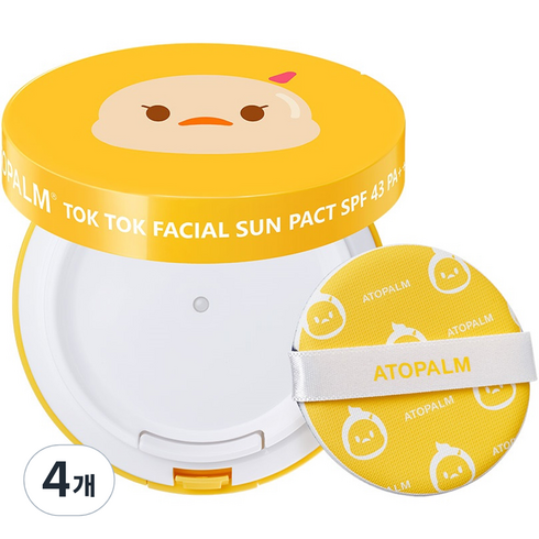 아토팜 톡톡 페이셜 선팩트 SPF43 PA+++, 15g, 4개