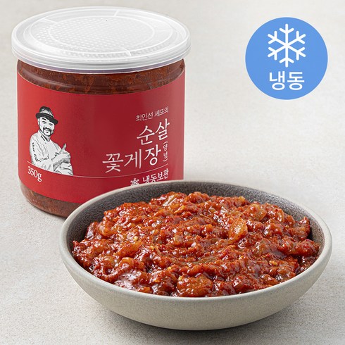 순살양념게장 - 셰프의장 최인선 셰프의 양념 순살꽃게장 (냉동), 350g, 1통