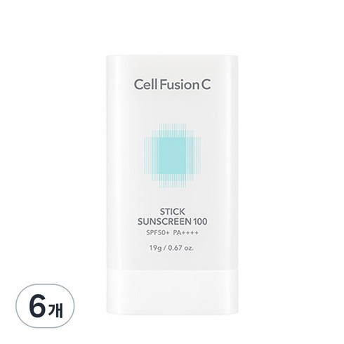 셀퓨전씨 스틱 썬스크린 100 SPF50+ PA++++, 19g, 6개