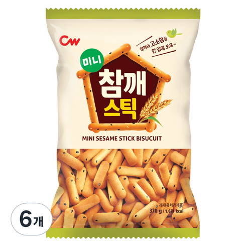 참깨스틱 - 청우식품 미니 참깨스틱, 370g, 6개