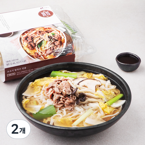 한림칼국수밀키트 - 바른식 소고기 칼국수 전골 밀키트, 1010g, 2개