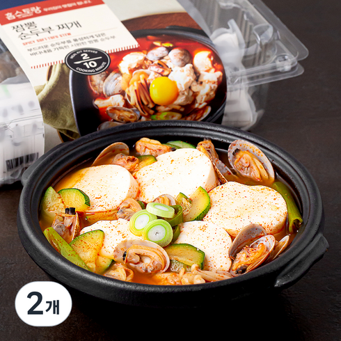 홈스토랑 짬뽕 순두부 찌개 밀키트, 790g, 2개