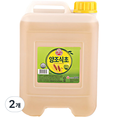 대용량식초 - 오뚜기 양조식초, 15L, 2개