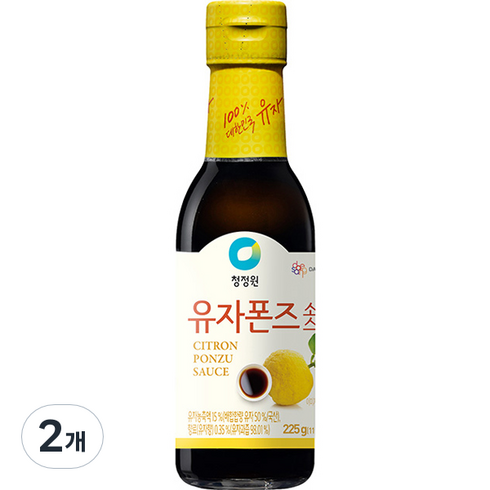 유자폰즈소스 - 대상 청정원 유자폰즈 소스, 2개, 225g