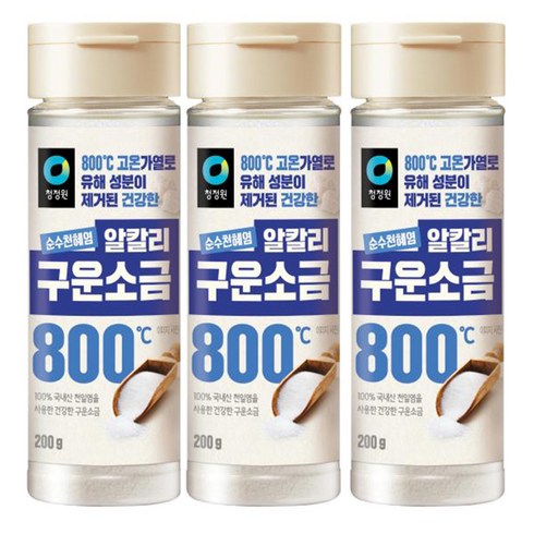 소금 - 청정원 구운소금, 200g, 3개