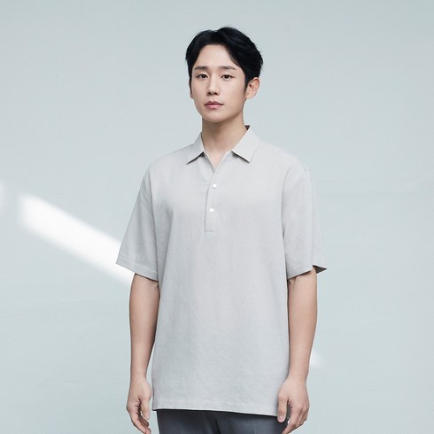 마인드브릿지 변형카라 세미오버 반팔 셔츠 MWWS3111
