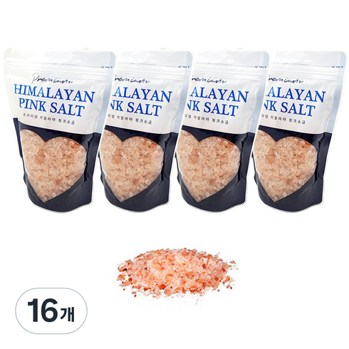 히말라야 굵은입자 핑크솔트, 500g, 16개