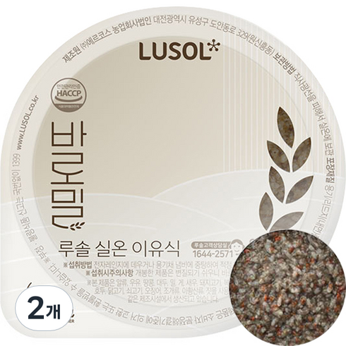 루솔 바로밀 영양 대추 진밥 이유식, 120g, 2개