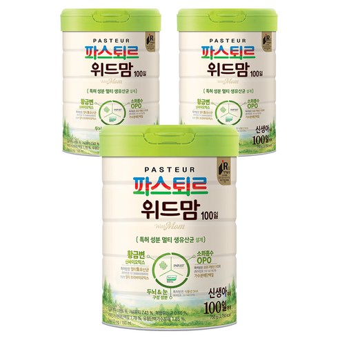 위드맘100일 - 파스퇴르 위드맘 100일, 750g, 3개