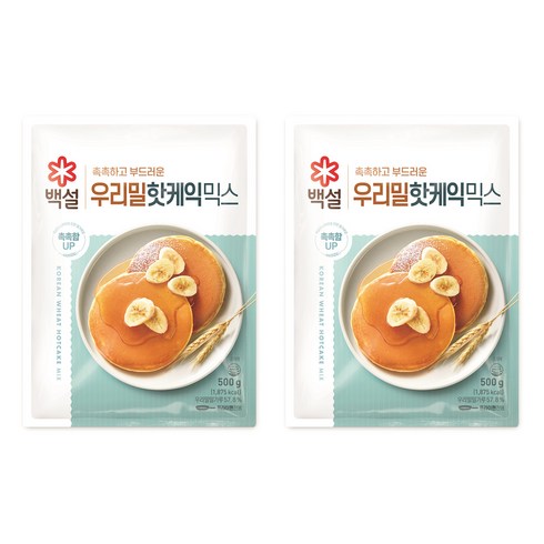 백설핫케이크 - 백설 우리밀 핫케익믹스, 500g, 2개