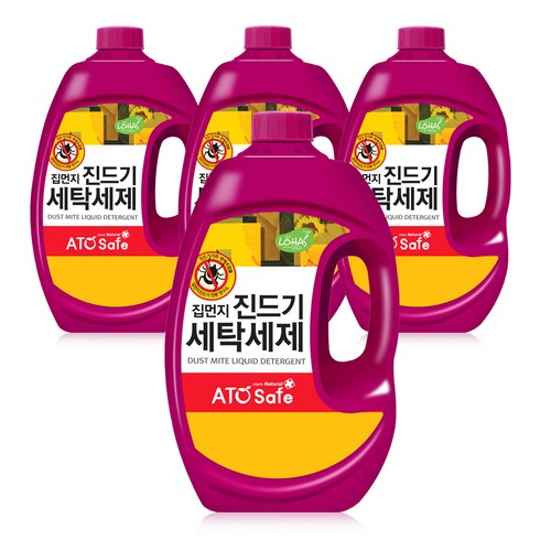 아토세이프 드럼겸용 집먼지진드기 세탁세제 본품, 2.5L, 4개