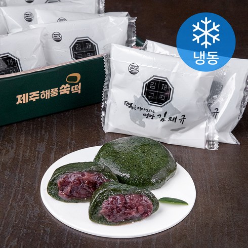 쑥개떡 - 김재규우리떡연구소 제주해풍 쑥떡 12입 (냉동), 960g, 1개