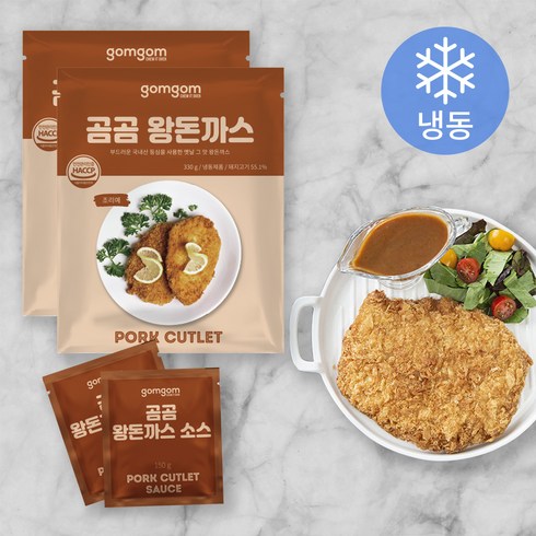 곰곰 왕돈까스 330g + 소스 150g (냉동), 480g, 2세트