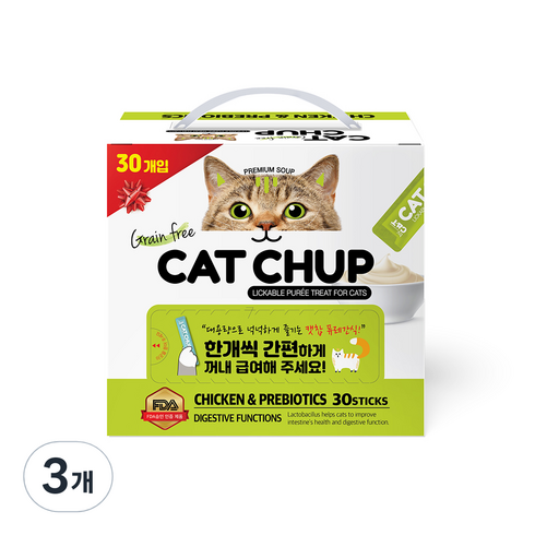 바이캣 캣찹 닭고기프리바이오틱스 14g x 30p, 3개, 닭고기 + 유산균 혼합맛