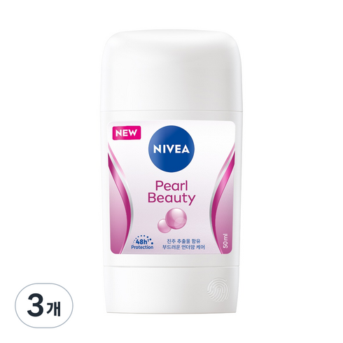 니베아 데오드란트 스틱 펄 뷰티, 50ml, 3개
