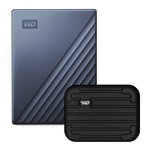 wdmypassport - WD My Passport Ultra Type C 휴대용 외장하드 + 파우치, 4TB, 블루