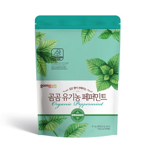 페퍼민트 - 곰곰 유기농 페퍼민트, 1.5g, 50개입, 1개