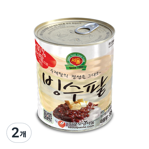굿모닝서울 국산빙수팥, 850g, 2개