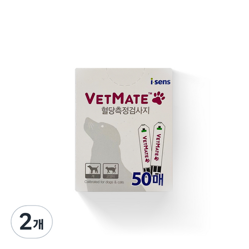 vetmate - 아이센스 벳메이트 혈당시험지, 50개입, 2개