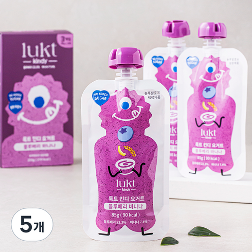 LUKT 킨디 요거트 블루베리 바나나 3개입, 255g, 5개