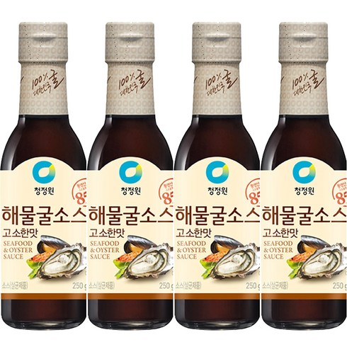 청정원 해물굴소스 고소한맛, 250g, 4개